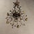Copper Early 20th Century Copper Metal and Glass Six-Light Chandelier, Italy For Sale - Image 8 of 9