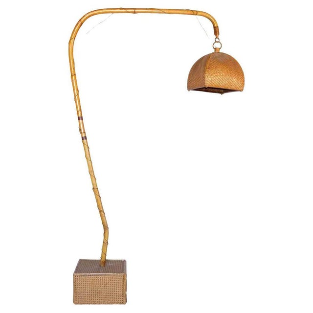 1970s Vintage Bambu Floor Lamp from Mobili nella Valle, Italy, 1970s For Sale - Image 5 of 5