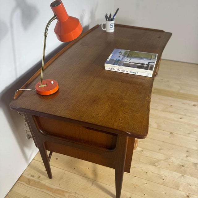 Vintage Danish Desk in Teak by Svend Åge Madsen for H.P. Hansen, 1960s For Sale - Image 10 of 18