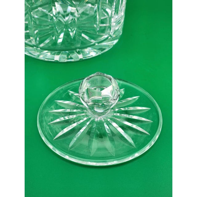 Vintage Waterford Crystal Lismore Lidded Biscuit Barrel Jar Canister Ireland For Sale - Image 10 of 12