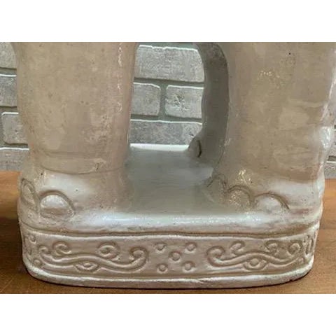Ceramic Vintage Elephant Indoor/Outdoor Stand For Sale - Image 7 of 7