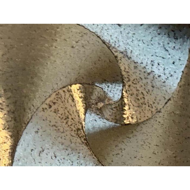 Monochromatic Spiral Reflecting Aluminium Square Artwork For Sale In Los Angeles - Image 6 of 8