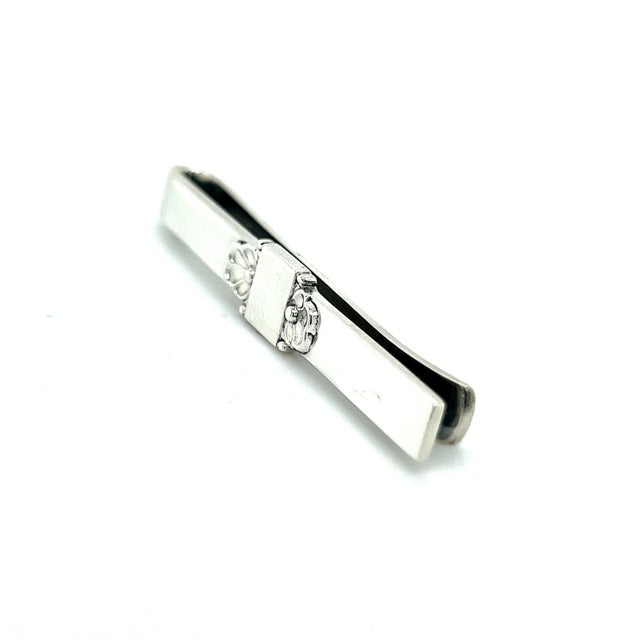 Georg Jensen 1990s Georg Jensen Estate Mens Tie Bar Silver For Sale - Image 4 of 9