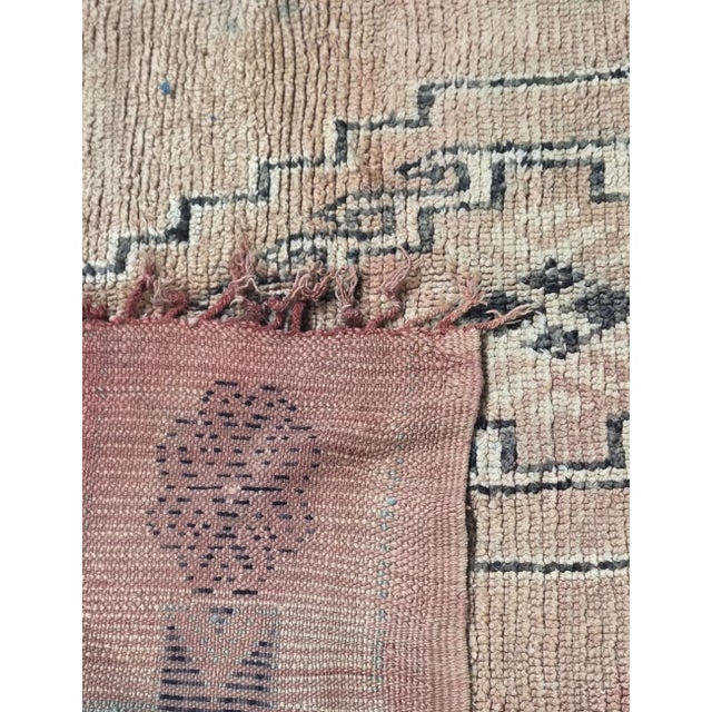 Soft Blush Moroccan Rug - 9.7 X 5.3 Ft For Sale - Image 4 of 6