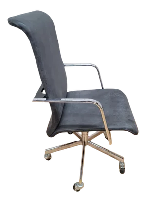 Mid Century Modern Peter Protzman High Back Swivel Chair Newly Reupholstered