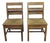 Pair of Mid 20th Century School Chairs With Woven Seats For Sale