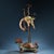 1960s Antique Chinese Cloisonné & Bronze Crane Turtle Candle Holder - 5.5 LBS For Sale - Image 5 of 9