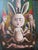 Sergio Bustamante, original oil painting on board titled 'El Porque de los Designios' or 'The Reason Behind the Designs'....