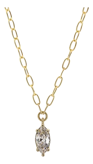 Gold and Diamond Chain Necklace