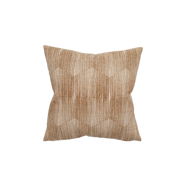 Transitional Stereo Saffron 22x22 Pillow For Sale - Image 3 of 3