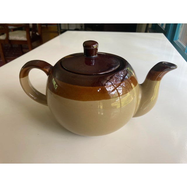 Vintage Brown and Taupe Colors Tea Pot For Sale In New York - Image 6 of 6