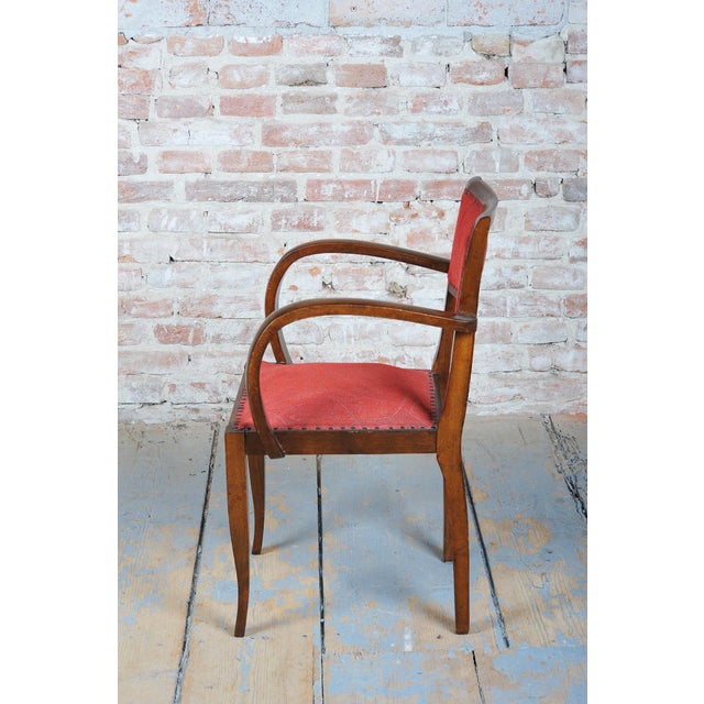 Art Deco Beech Chairs by Jules Leleu, France, 1930s, Set of 4 For Sale - Image 9 of 13