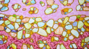 "Pink and Gold 2" Original Painting
