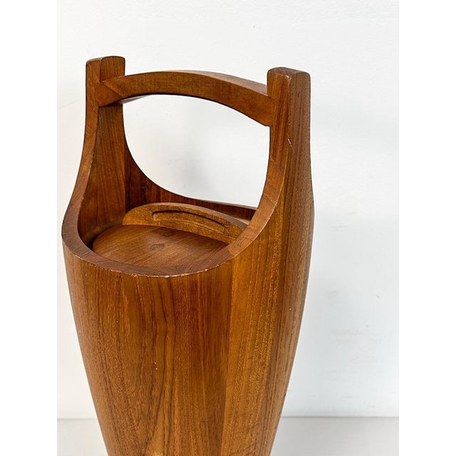 Wood Mid 20th Century Mid-Century Modern Rare Jen Quistgaard for Dansk Teak Ice Bucket Brazilia Inspired Vintage For Sale - Image 7 of 11