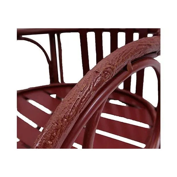 2010s Faux Bois Aluminum Arm Chair For Sale - Image 5 of 6