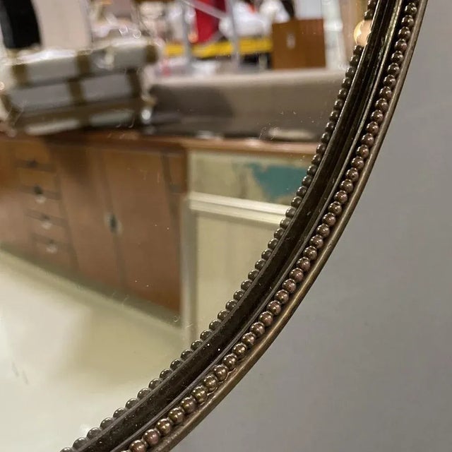 Mid-Century Modern Brass Wall Mirror with Ribbon and Decorations, Italy, 1950s For Sale - Image 10 of 12