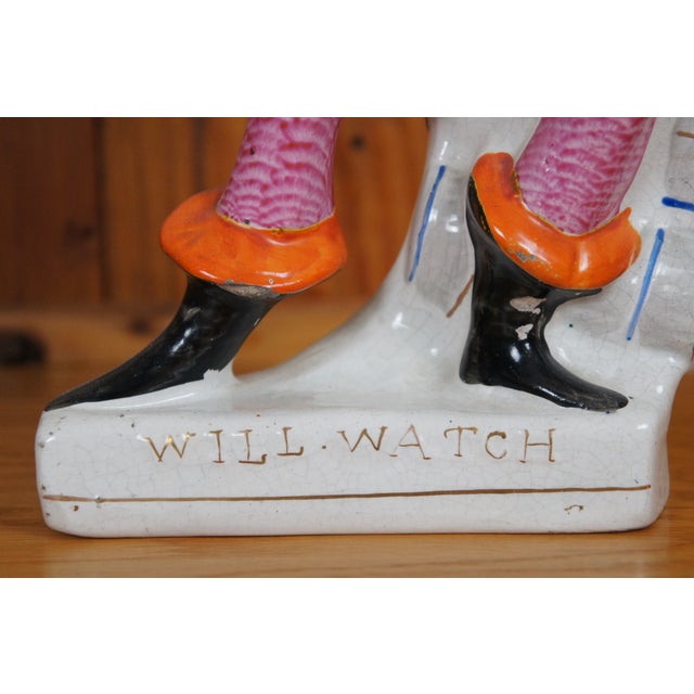 Antique Staffordshire Porcelain Will Watch the Bold Smuggler Figurine For Sale - Image 11 of 11