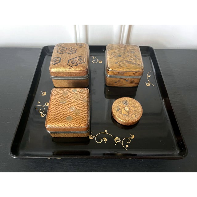 Antique Japanese Lacquered Incense Box Kobako Ex-Christie's For Sale - Image 4 of 13