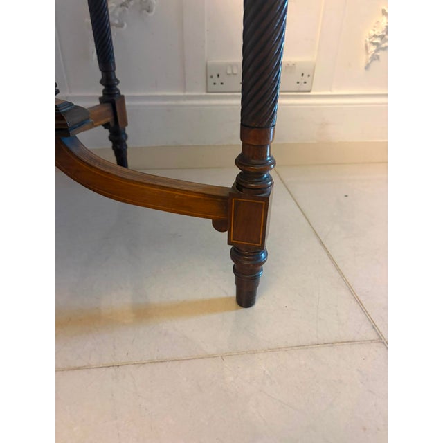 Wood Antique Victorian Octagonal Rosewood Marquetry Centre Table, 1880s For Sale - Image 7 of 12