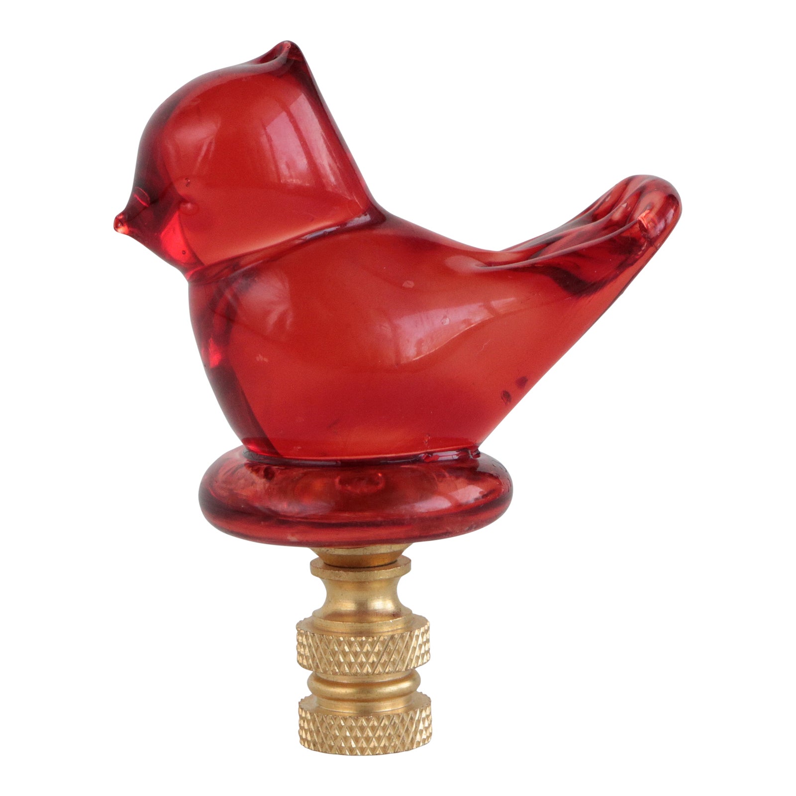 Cardinal of Happiness Glass Bird Lamp Finial Chairish