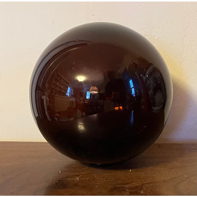 Antique 19th Century American Blown Glass Amber Witch's Ball For Sale - Image 18 of 18