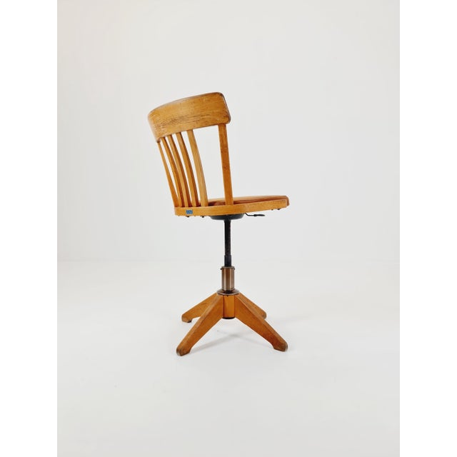 Bauhaus Swivel Office Chair in Wood from Sedus, 1930s For Sale - Image 9 of 11