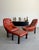 1970’s Brazilian Modernist Scoop Lounge Chair Pair with matching Ottoman. Attributed to Jean Gillon for Probel, and...