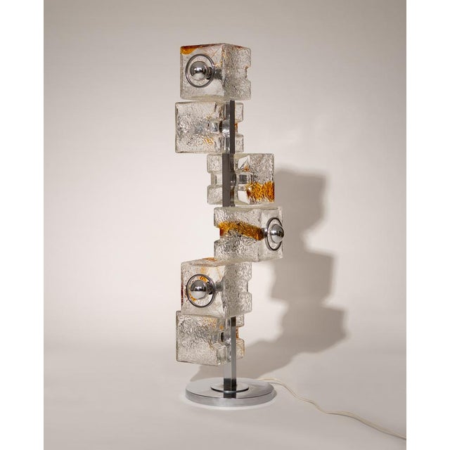Mid-Century Murano Glass Cube Floor Lamp by Toni Zuccheri for VeArt, Italy, 1970s For Sale - Image 14 of 14