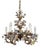 Golden Chandelier Decorated with Porcelain Flowers from DLG Meissen For Sale