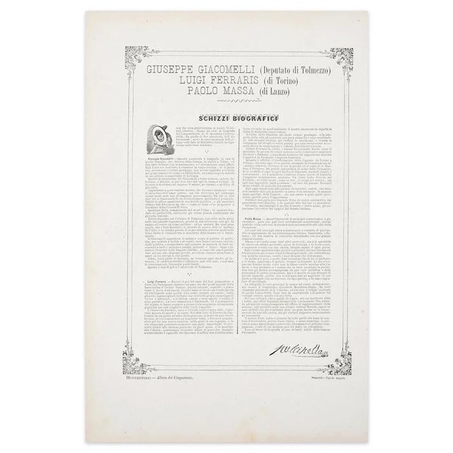 Finanze is an original artwork realized in the 1870s by antonio manganaro. Original colored lithograph good conditions...