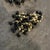 1980s Coppola E Toppo Style Brass and Black Beads Italian Chandelier Earrings For Sale - Image 4 of 12
