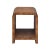 Worlds Away Matthew Izzo Home - Putnam Dark Burl Wood Waterfall Edge Side Table For Sale - Image 4 of 4