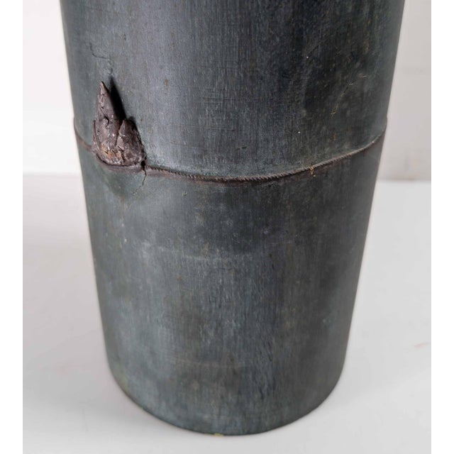 19th or 20th Century Blue Green Painted Object, Grain Measure For Sale - Image 9 of 14