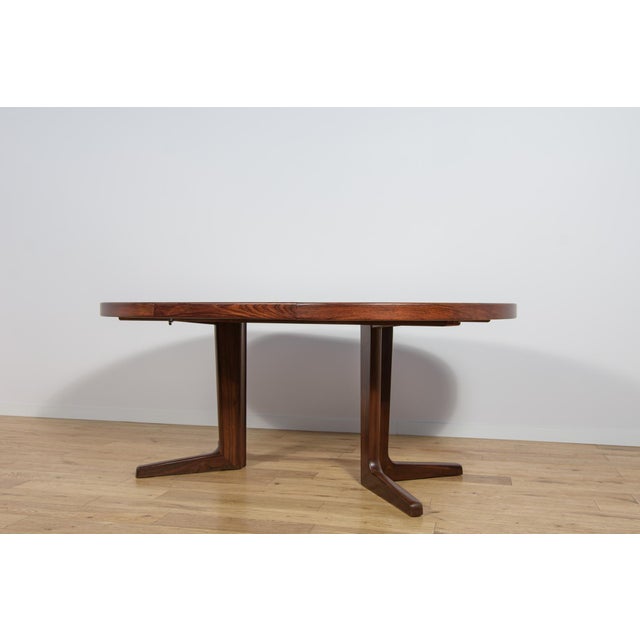 Mid-Century Round Rosewood Extendable Dining Table, Denmark, 1960s For Sale - Image 6 of 18