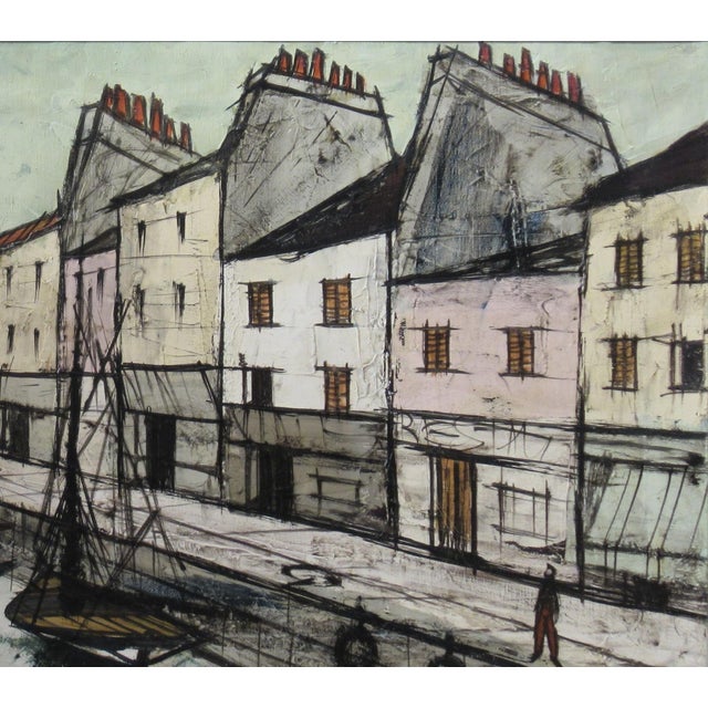 Paint Charles Levier, Le Port, Circa 1970 For Sale - Image 7 of 11