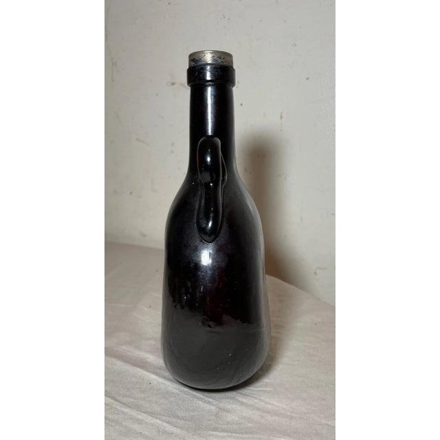 Antique 19th Century Hand Blown Ruby Glass Sterling Chestnut Liquor Flask Bottle For Sale - Image 13 of 16