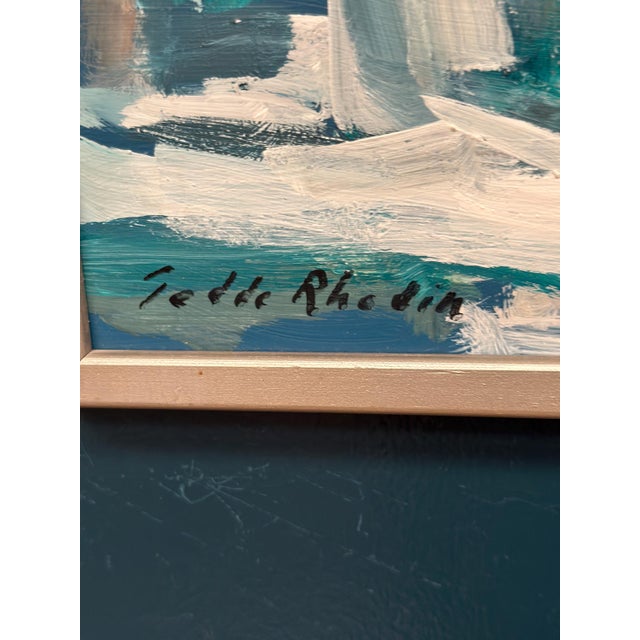 Tedde Rhodin, Spanish Houses, 1950s, Oil Painting on Panel, Framed For Sale - Image 10 of 17