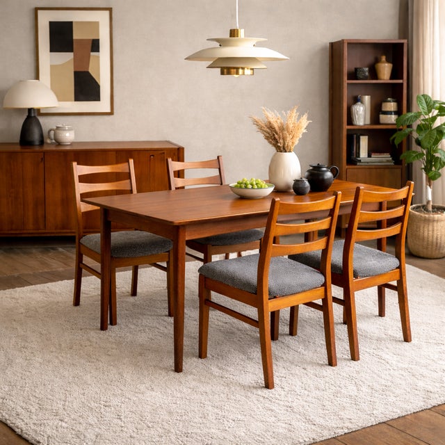 Wood Vintage Danish Dining Chairs, 1960s, Set of 4 For Sale - Image 7 of 8