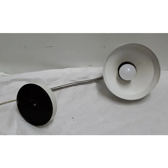 Adjustable Table Lamp with Light Grey Painted Metal Base, 1970s For Sale - Image 4 of 5