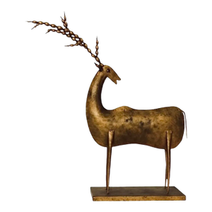 Brass Deer Sculpture by Hosley, Chicago-Based Mid-Century