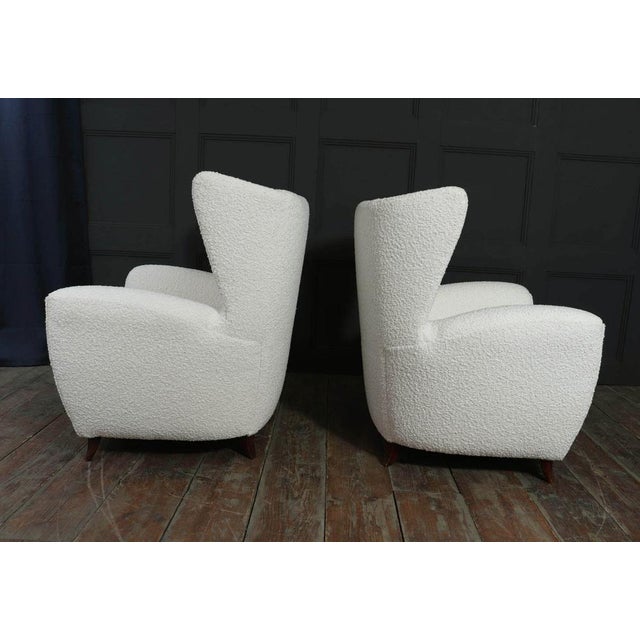 Mid-Century Italian Wingback Armchairs in Bouclé, 1950s, Set of 2 For Sale - Image 18 of 18
