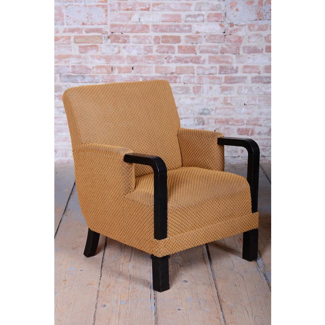 Czech Art Deco Sofas and Lounge Chairs in Beech and Oak attributed to Jindrich Halabala for Up Závody, 1930s, Set of 3 For Sale - Image 11 of 18