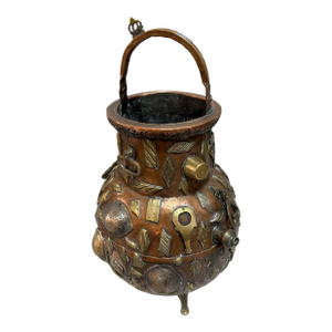 19th-Century Tibetan Copper and Brass Ritual Vessel