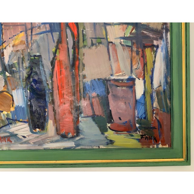 Modern G. Falck, Still Life, 1960s, Oil on Canvas, Framed For Sale - Image 3 of 16