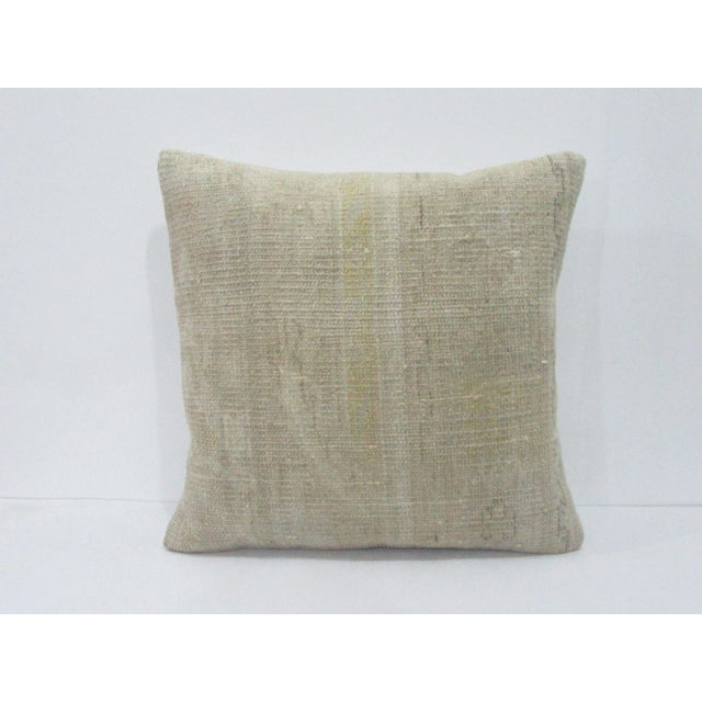 Faded Turkish Ivory Pillow For Sale - Image 4 of 4
