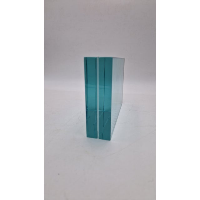 Blue Vintage Photo Frame in Cut Glass from Fontana Arte, 1960s For Sale - Image 8 of 14