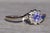 Silver The Laidlaw: Laies 14K White Gold Ring set with Tanzanite and Diamonds For Sale - Image 8 of 11