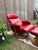 Red 1980s Chairworks Reclining Lounge Chair and Ottoman For Sale - Image 8 of 11