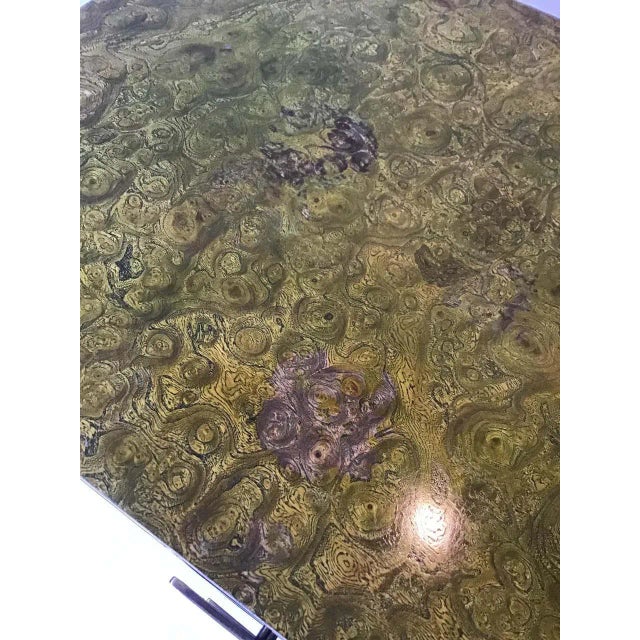 Mastercraft Mastercraft Burl Chest in Green Tint For Sale - Image 4 of 13