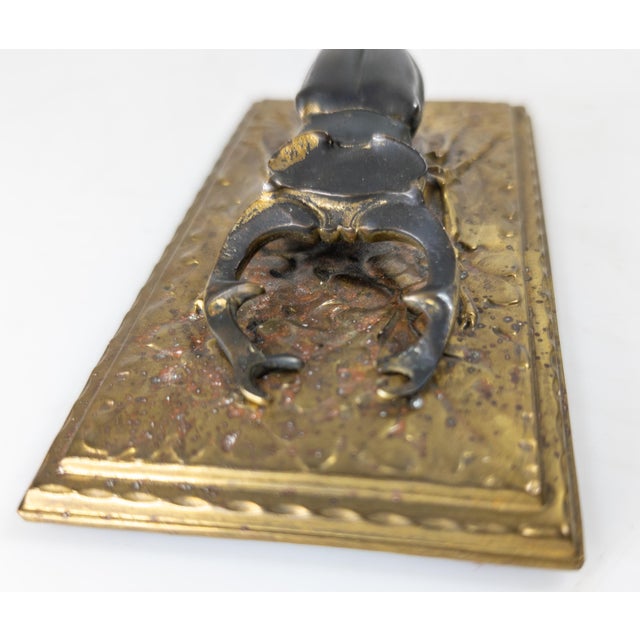 19th Century Gilt Bronze and Copper Letter or Paper Clip in the Form of a Stag Horn Beetle For Sale - Image 9 of 11